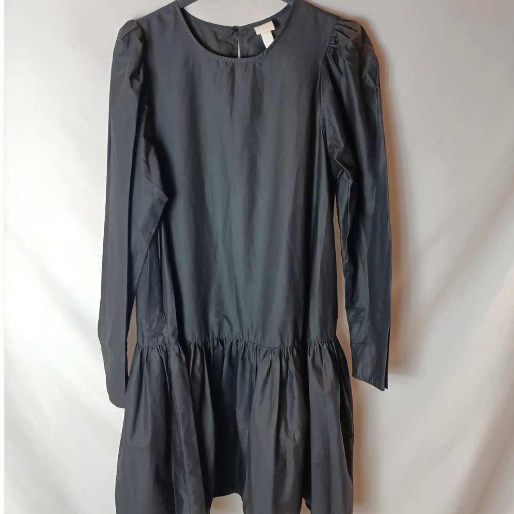H&M Black Puff Sleeve Mini Dress